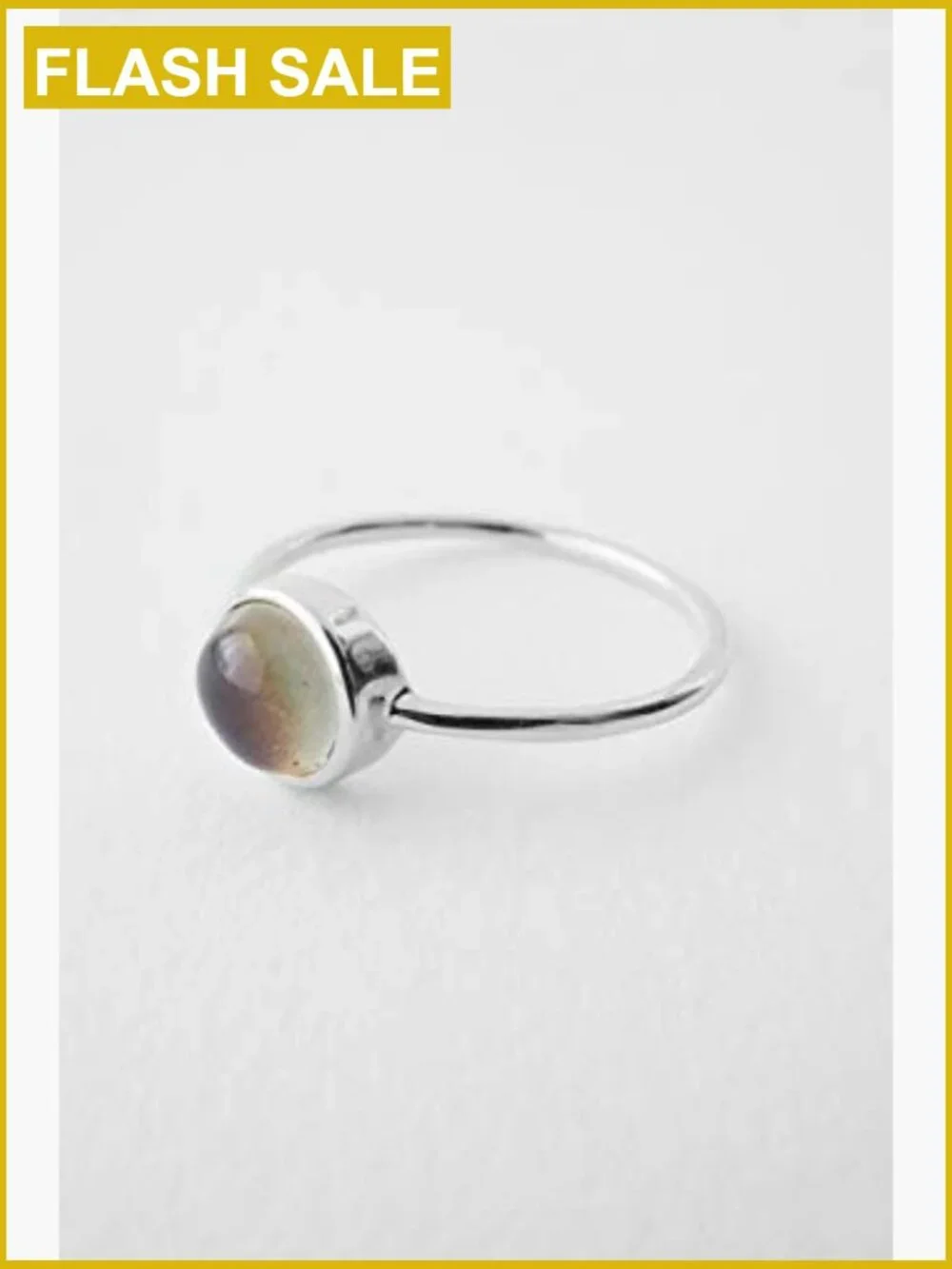 Color Changing Mood Ring Stacking Ring Sterling Silver Plated